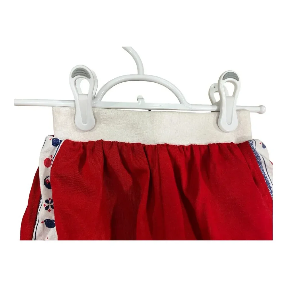 Vintage Carter’s Girls Two Piece Outfit Top Shorts Red TODDLER SIZE 4/4T USA